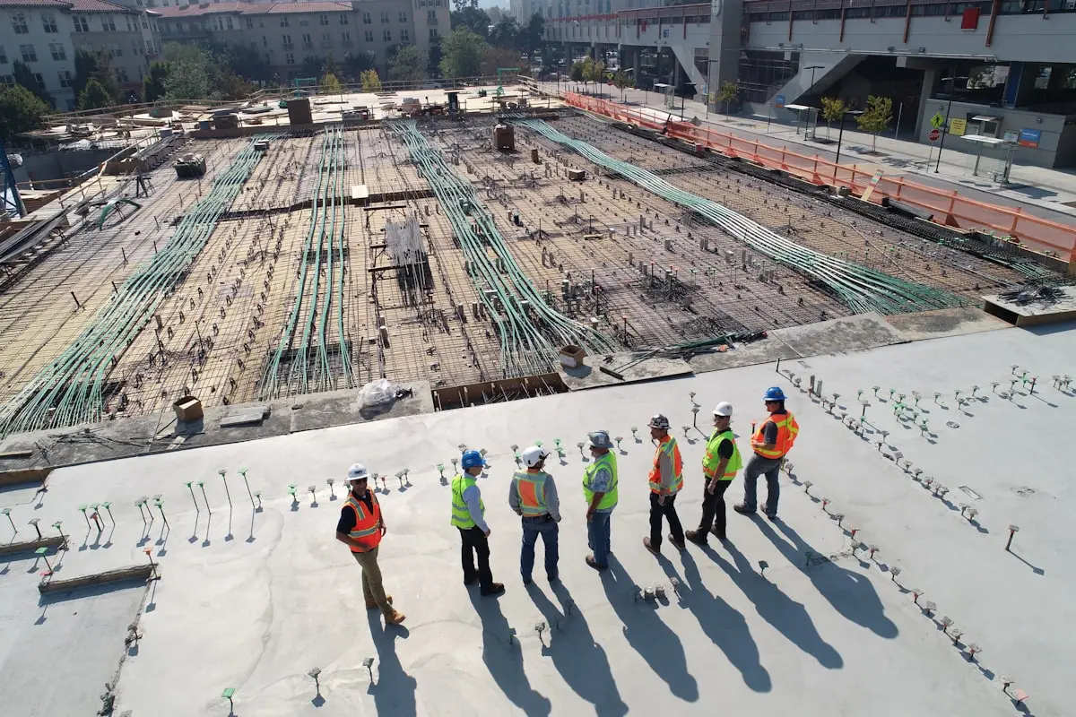 Modern construction site